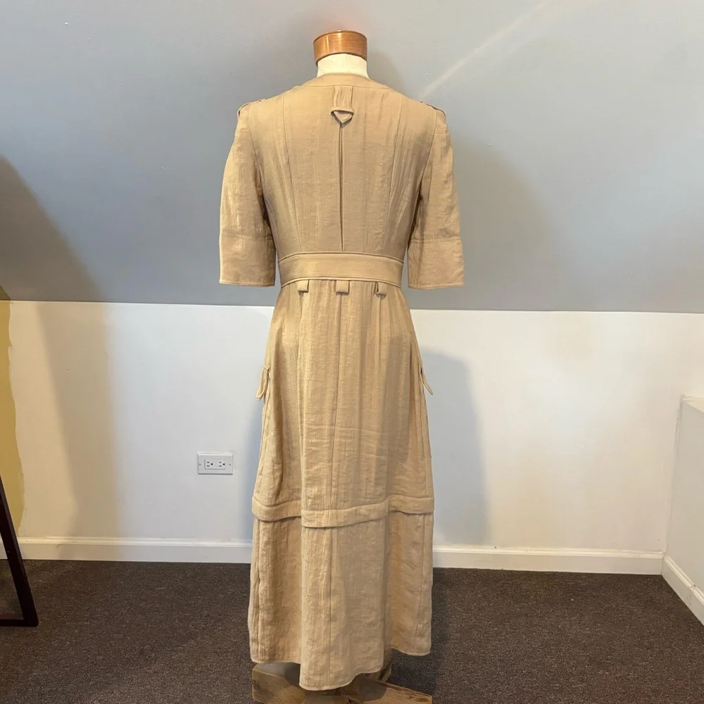 Yoana Baraschi Safari Utility Convertible Dress in Khaki - Picture 5 of 12
